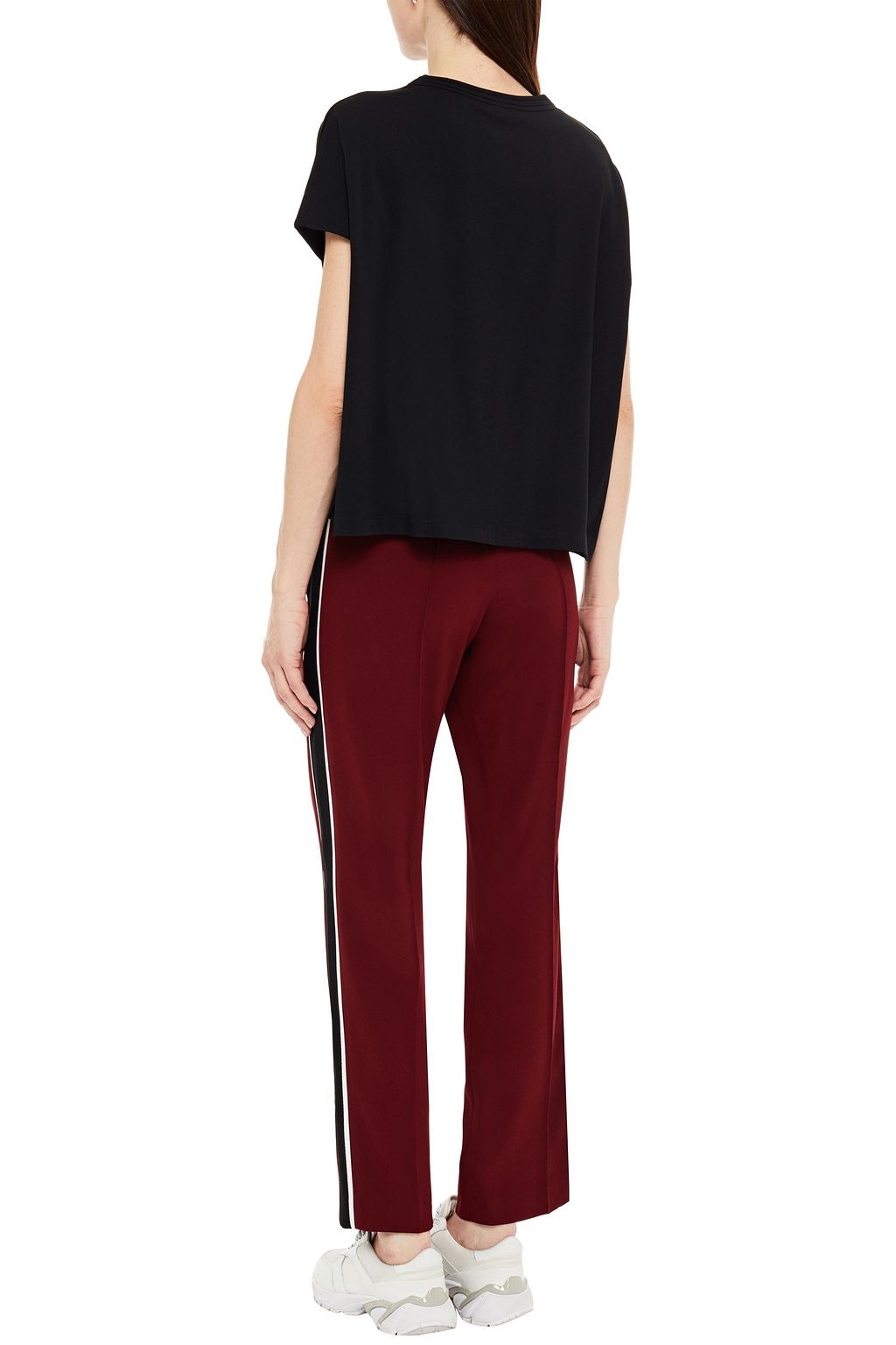 KENZO Striped stretch-crepe track pants