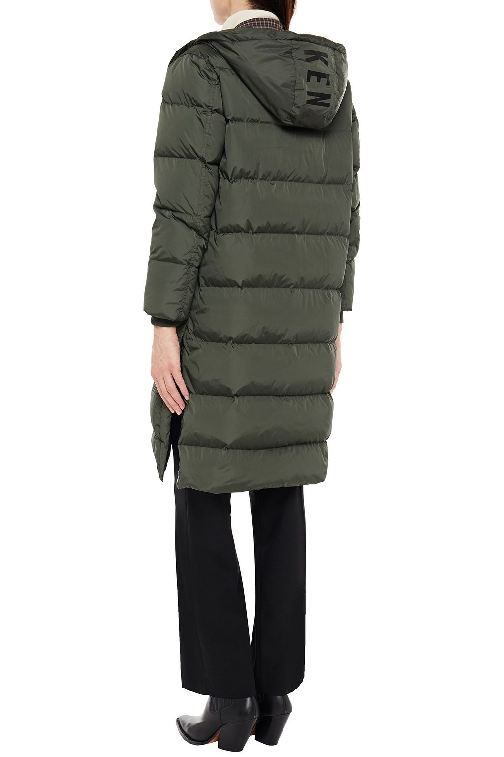 KENZO Quilted shell hooded down coat