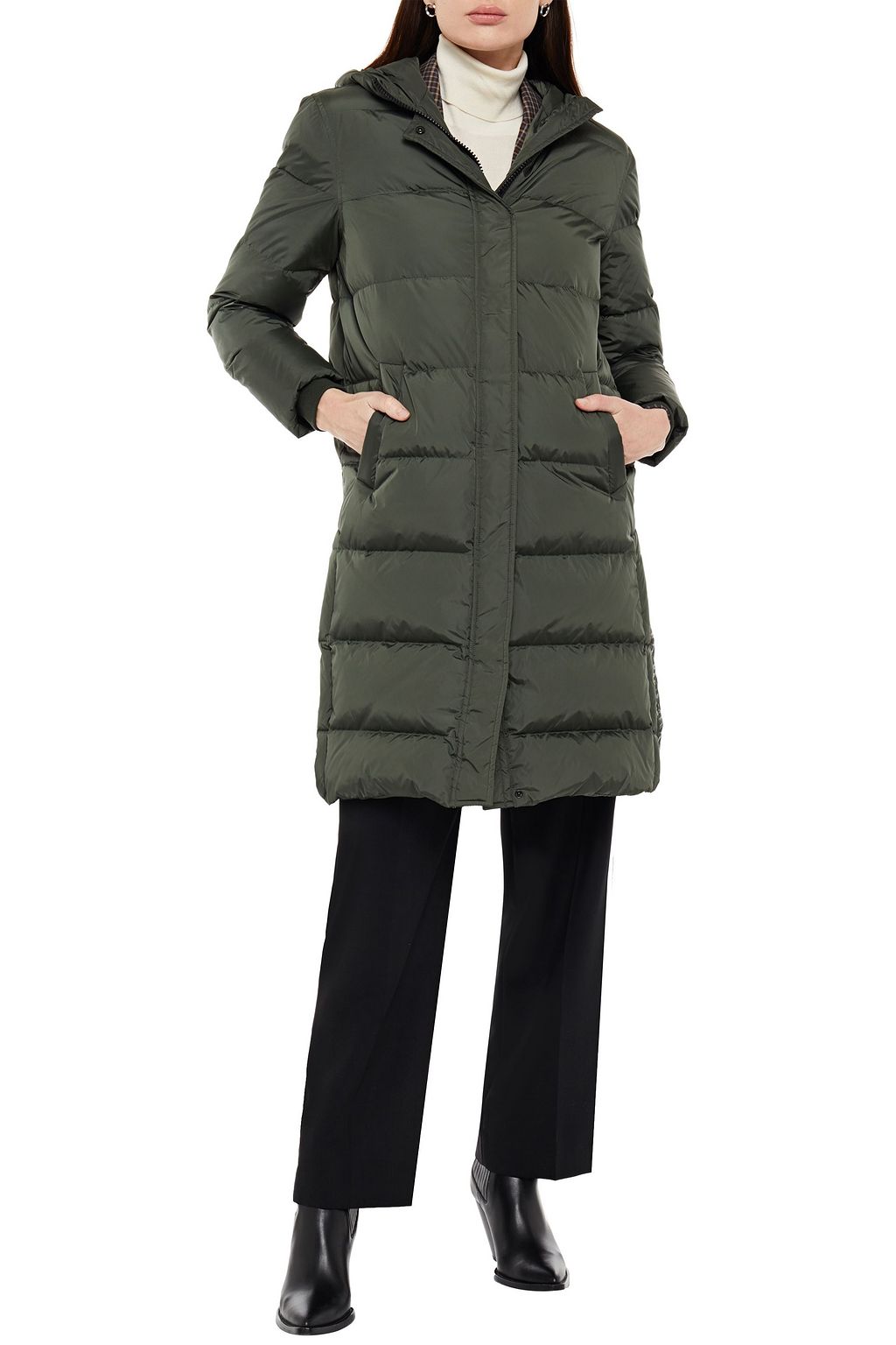 KENZO Quilted shell hooded down coat