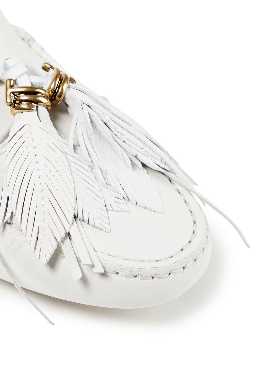 TOD'S Tasseled embellished leather loafers