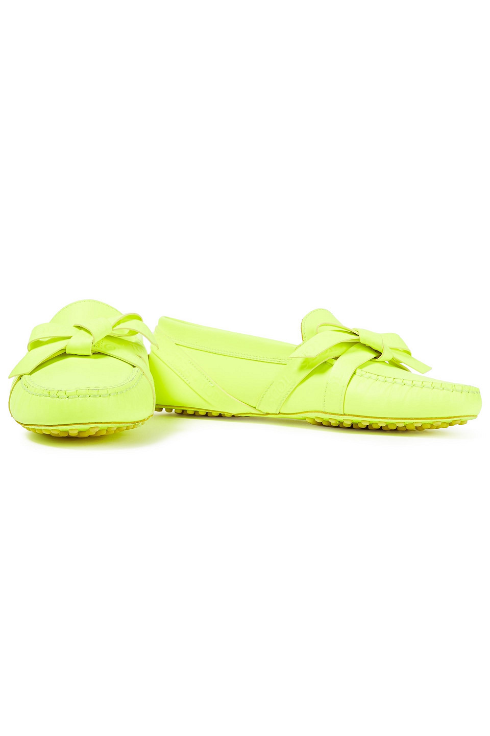 neon yellow loafers