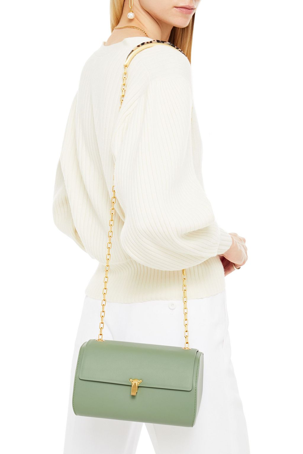 THE VOLON PO Trunk leather shoulder bag