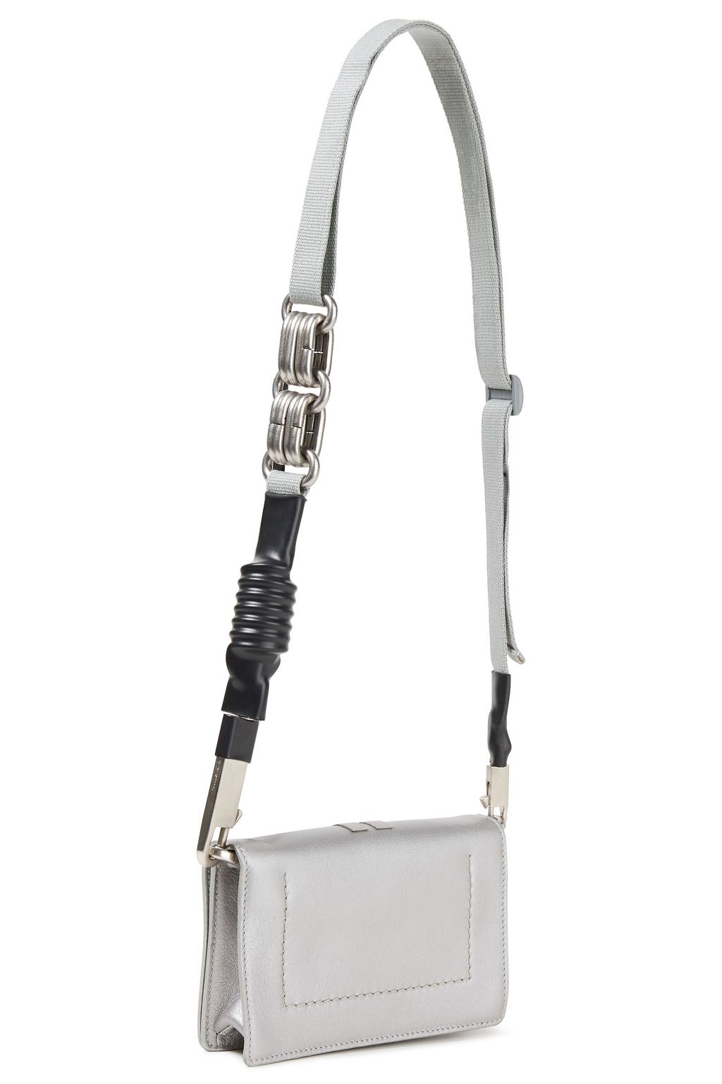 RICK OWENS Metallic textured-leather shoulder bag