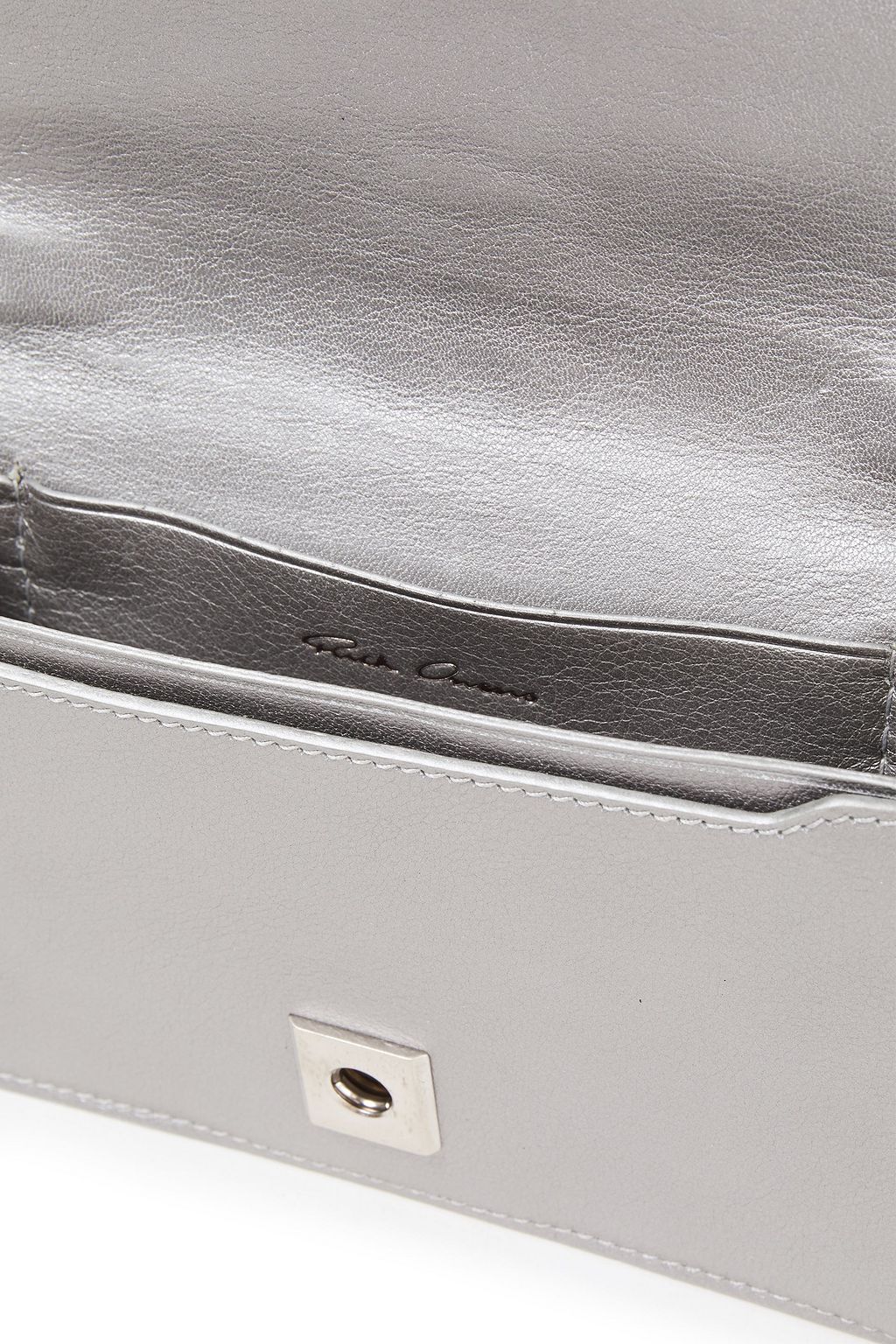RICK OWENS Metallic textured-leather shoulder bag