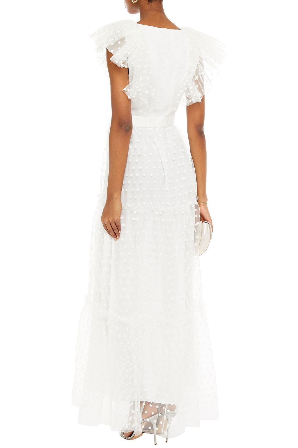PHILOSOPHY DI LORENZO SERAFINI Embroidered ruffled tulle maxi dress