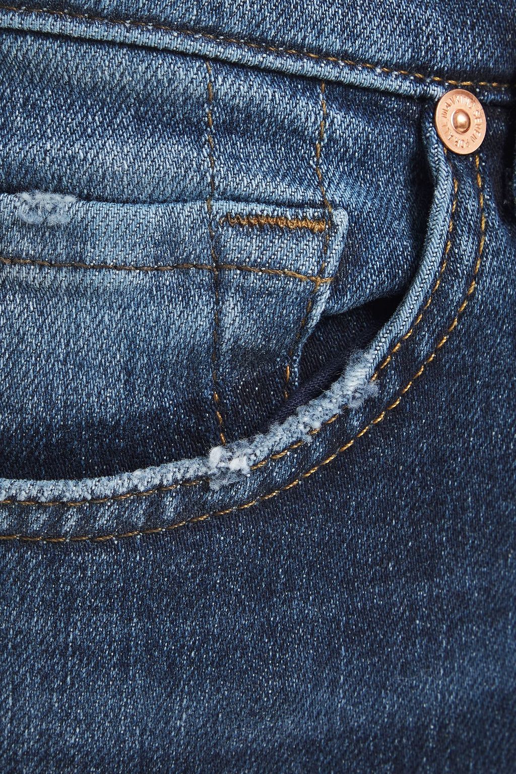 7 FOR ALL MANKIND Asher cropped embroidered mid-rise boyfriend jeans