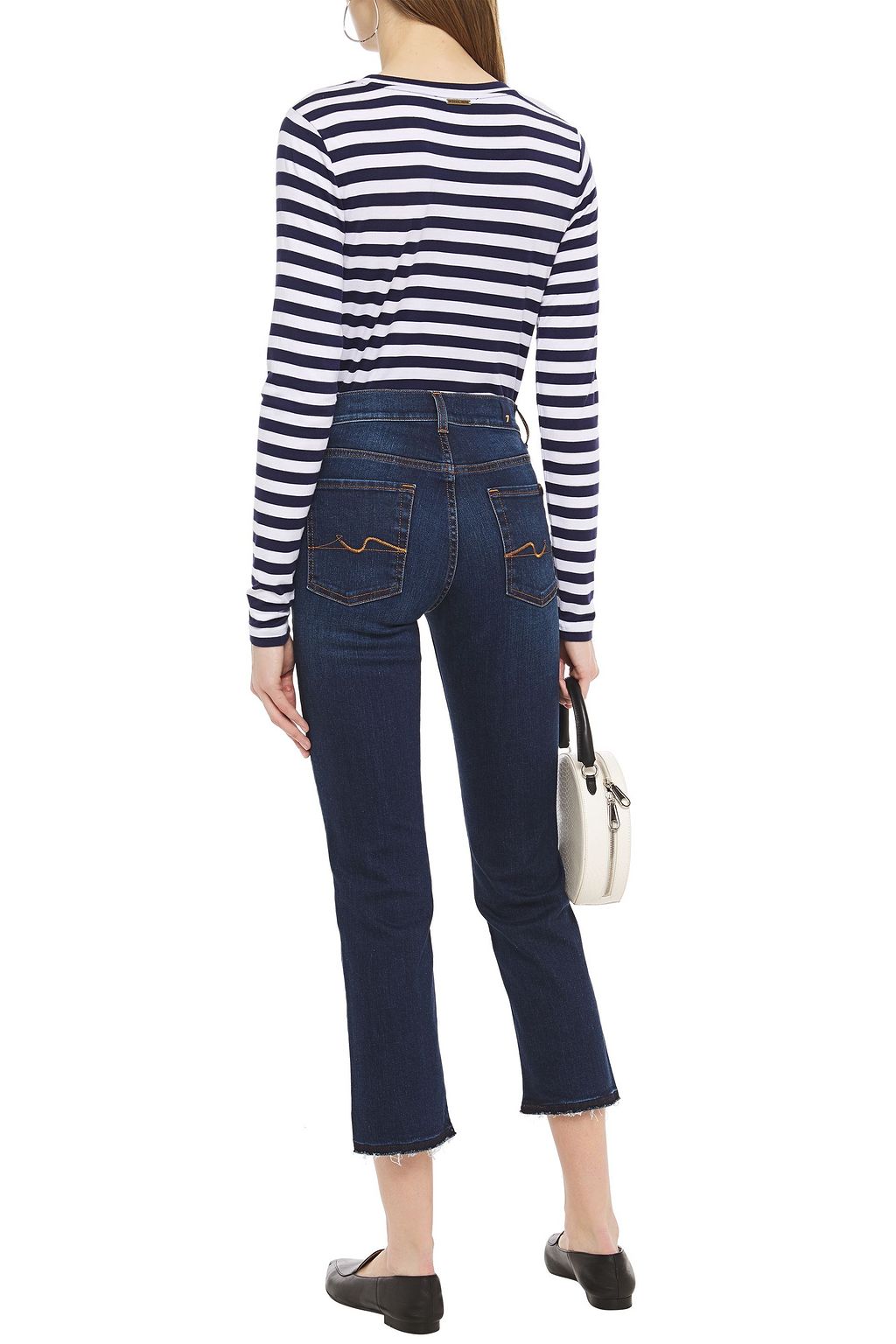 7 FOR ALL MANKIND The Straight cropped high-rise straight-leg jeans