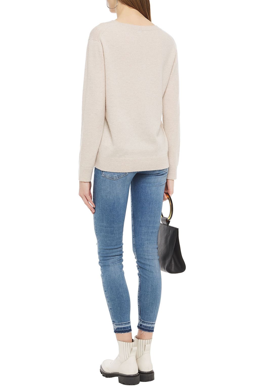 7 FOR ALL MANKIND The Skinny cropped distressed mid-rise skinny jeans