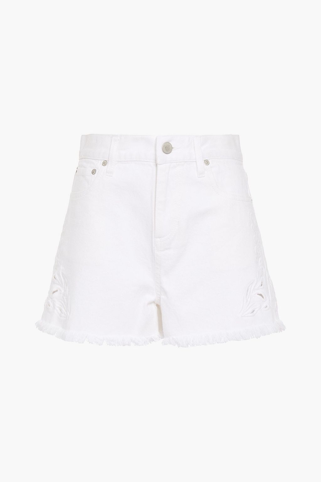 Ivory Embroidered denim shorts | Sale 