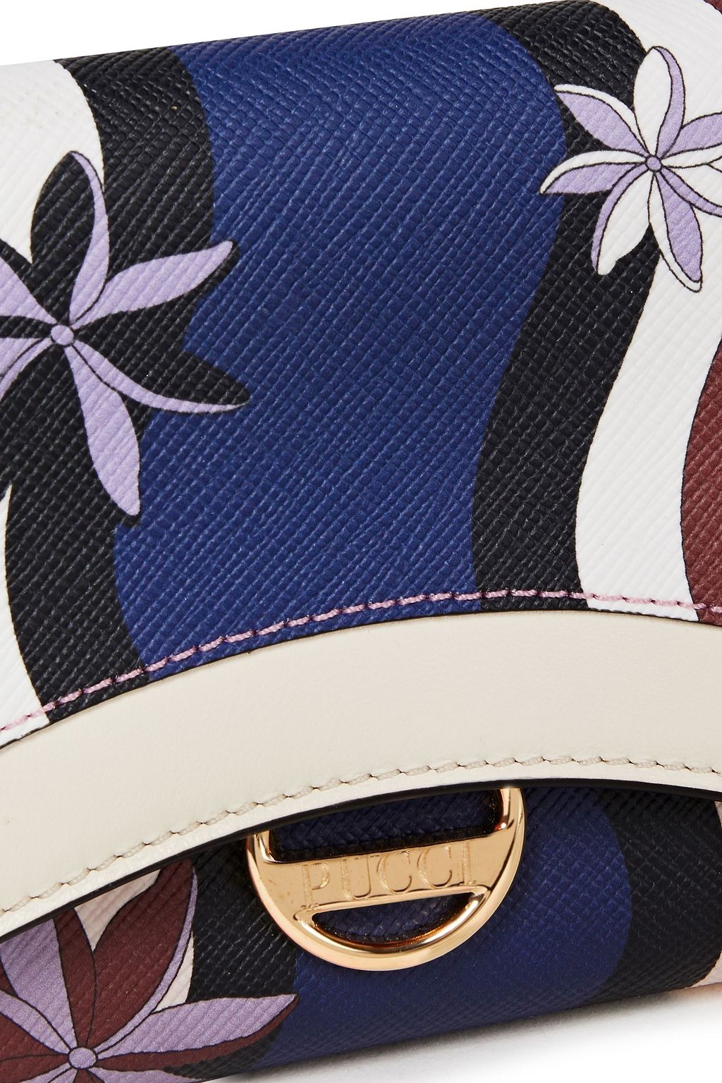 PUCCI Logo-embellished printed faux textured-leather wallet
