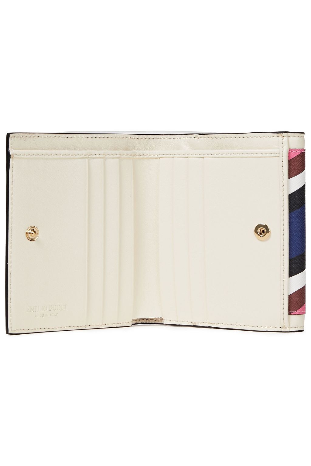 PUCCI Logo-embellished printed faux textured-leather wallet