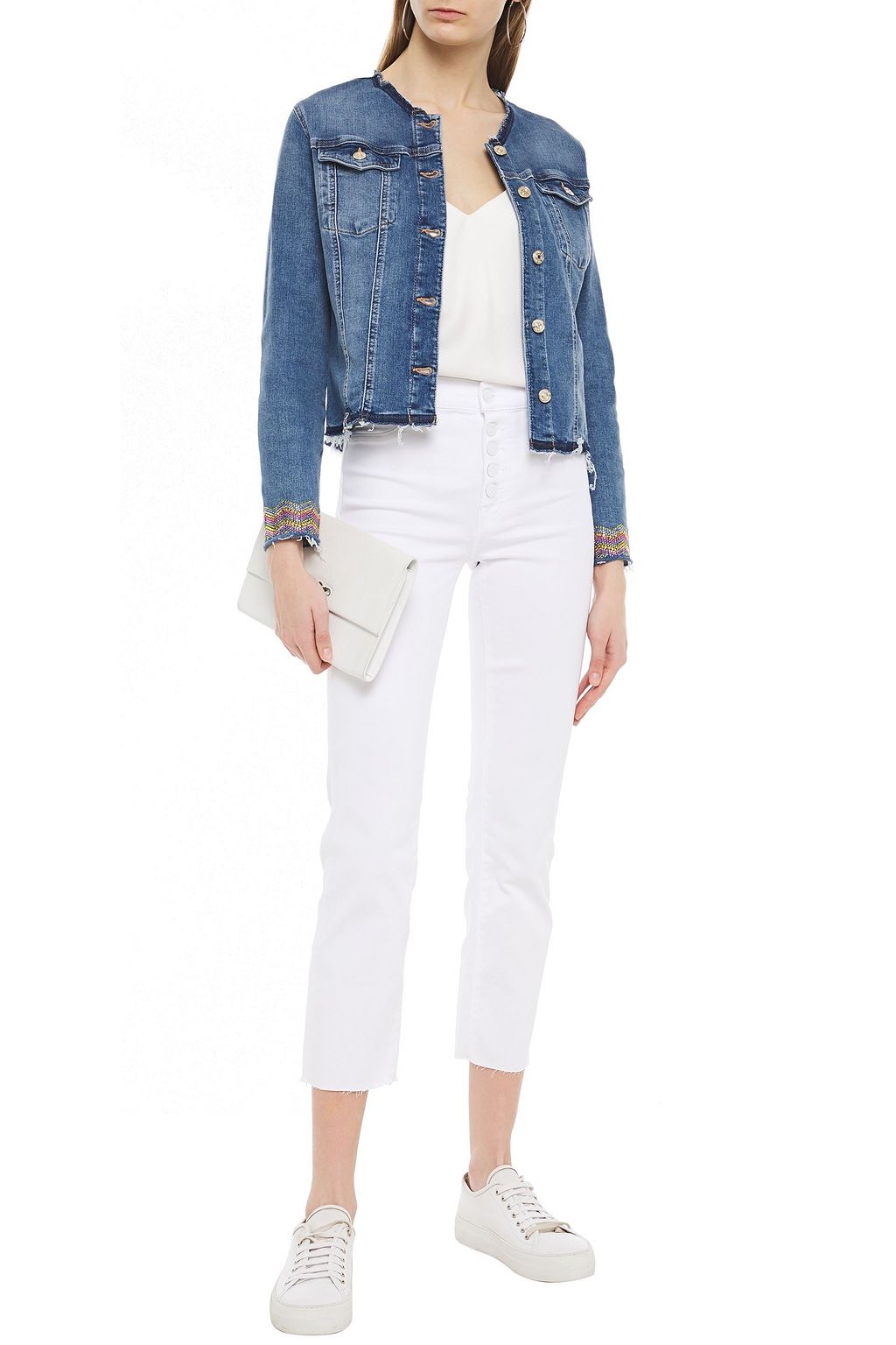 7 FOR ALL MANKIND The Straight cropped high-rise straight-leg jeans