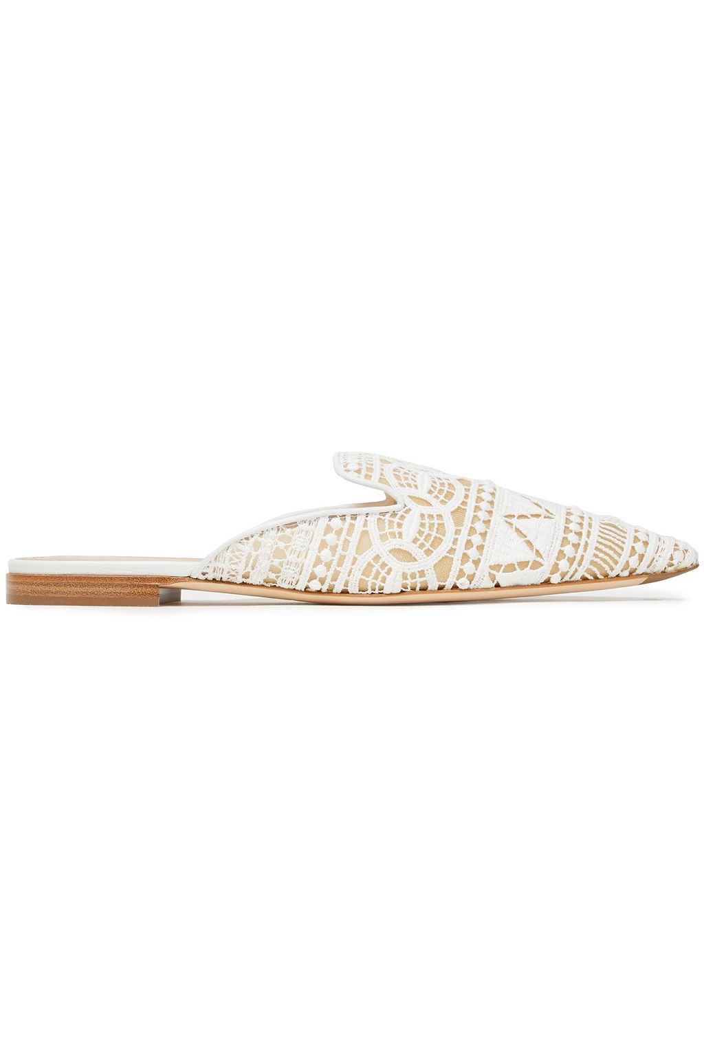 white designer slippers