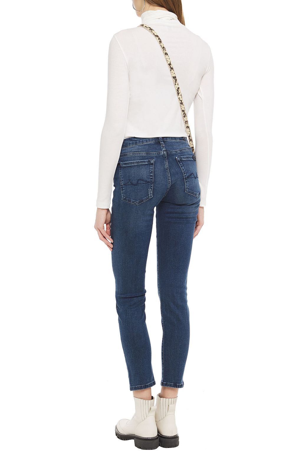 7 FOR ALL MANKIND Pyper cropped mid-rise slim-leg jeans