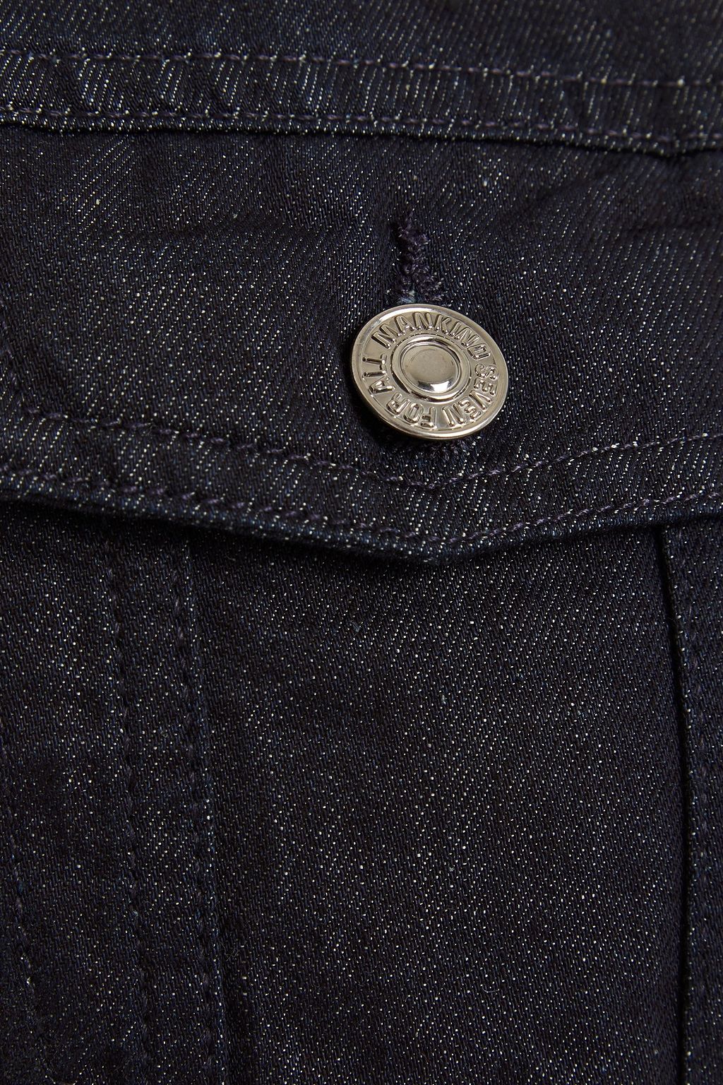 7 FOR ALL MANKIND Pleated denim jacket