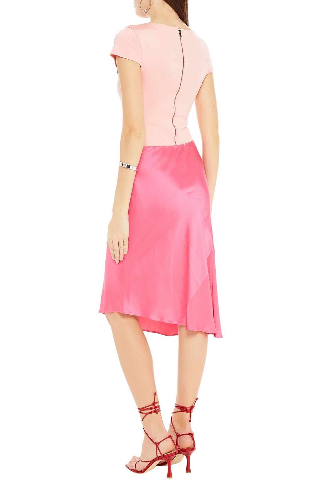 HELMUT LANG Asymmetric satin skirt