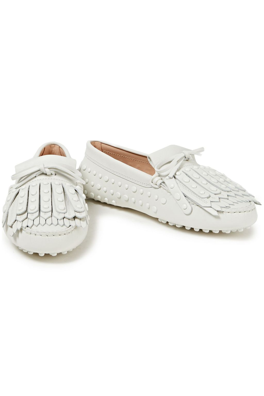TOD'S Fringed leather loafers