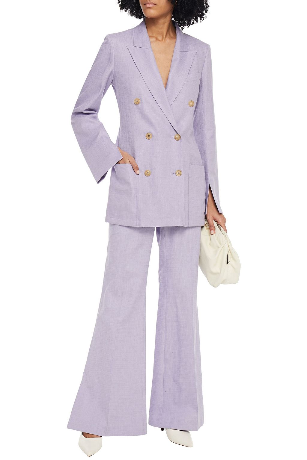 JOSEPH Double-breasted shantung blazer