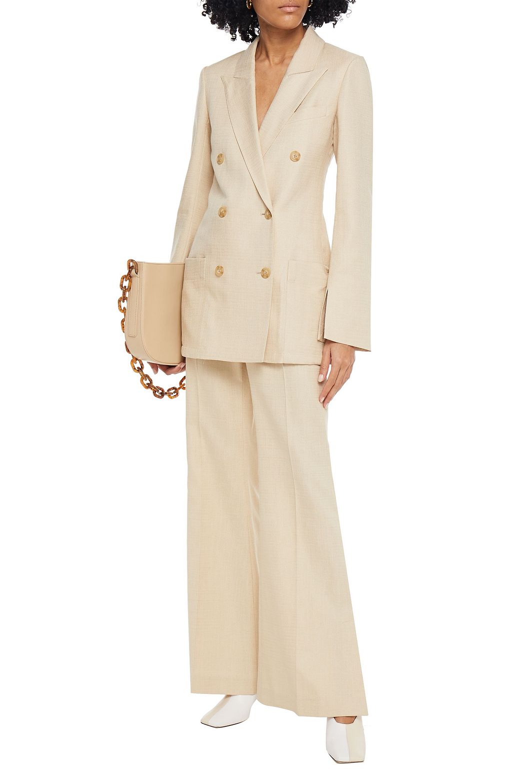 JOSEPH Double-breasted shantung blazer