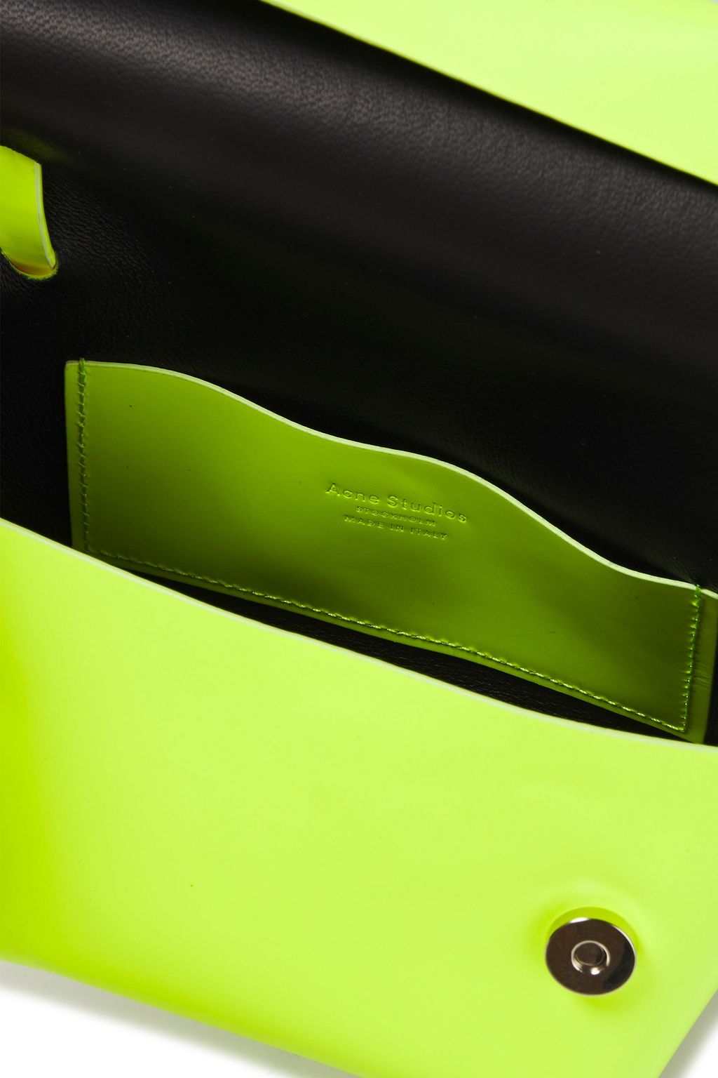 Bright yellow Mini neon leather shoulder bag Sale up to 70 off THE