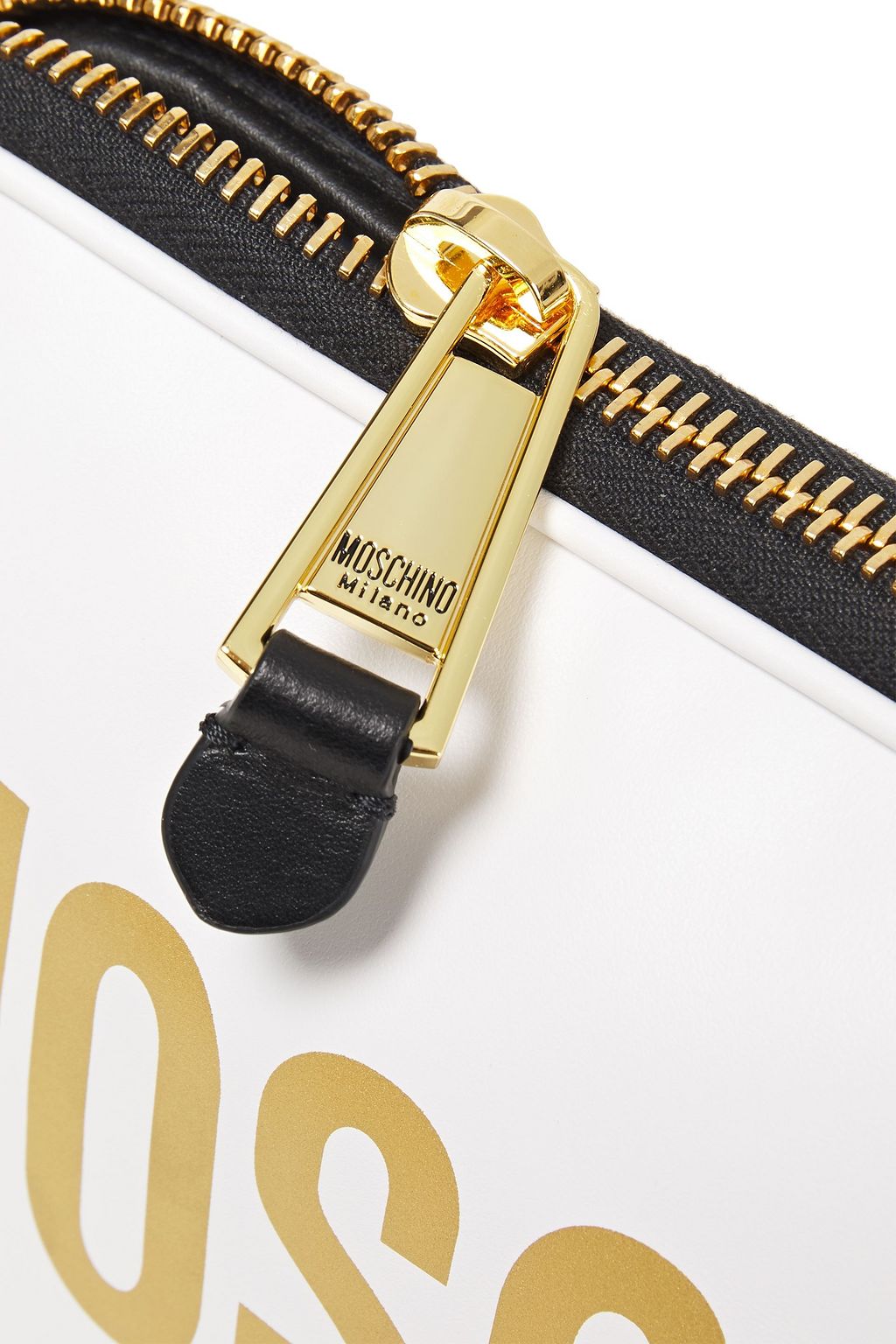 MOSCHINO Logo-print leather shoulder bag