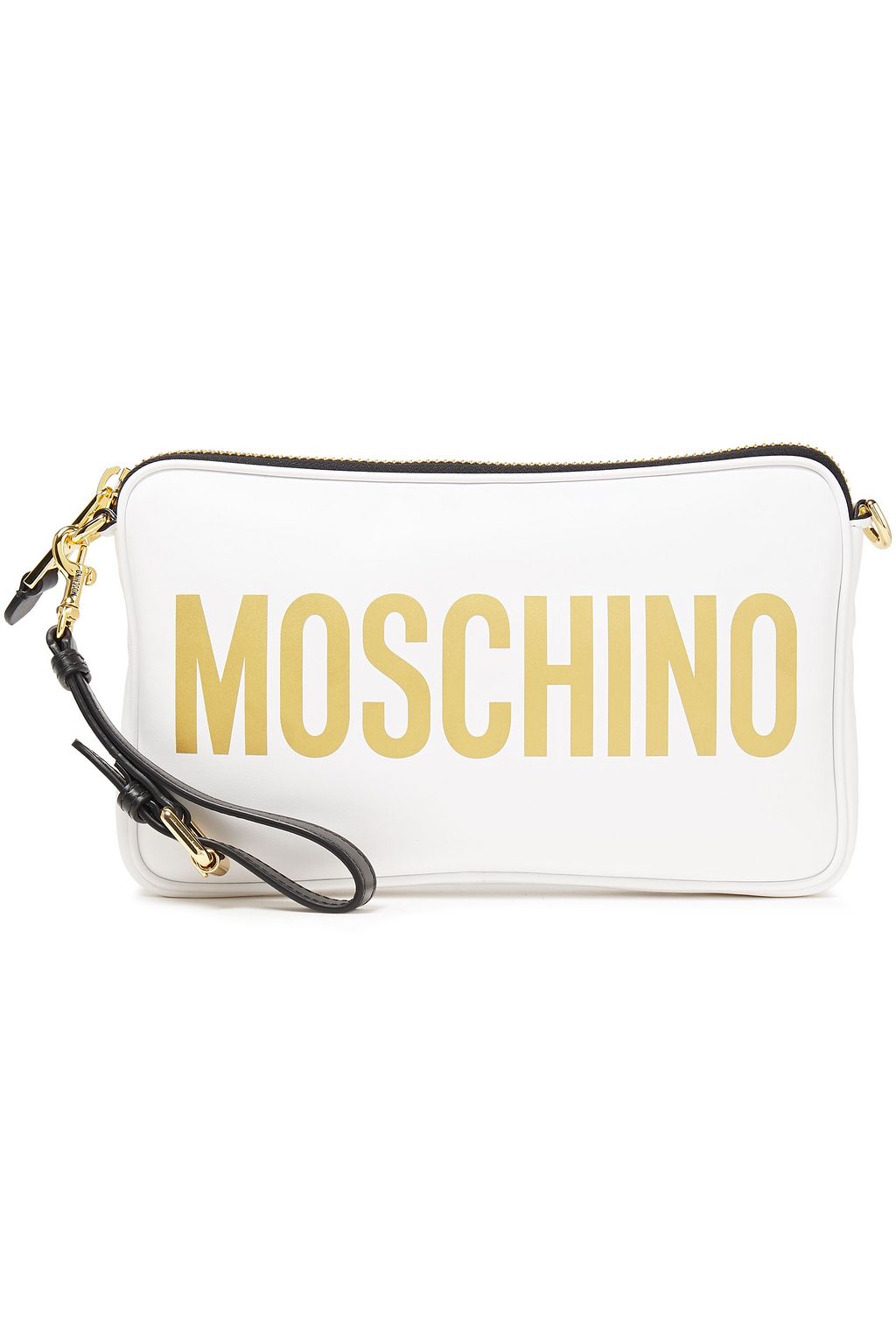 MOSCHINO Logo-print leather shoulder bag