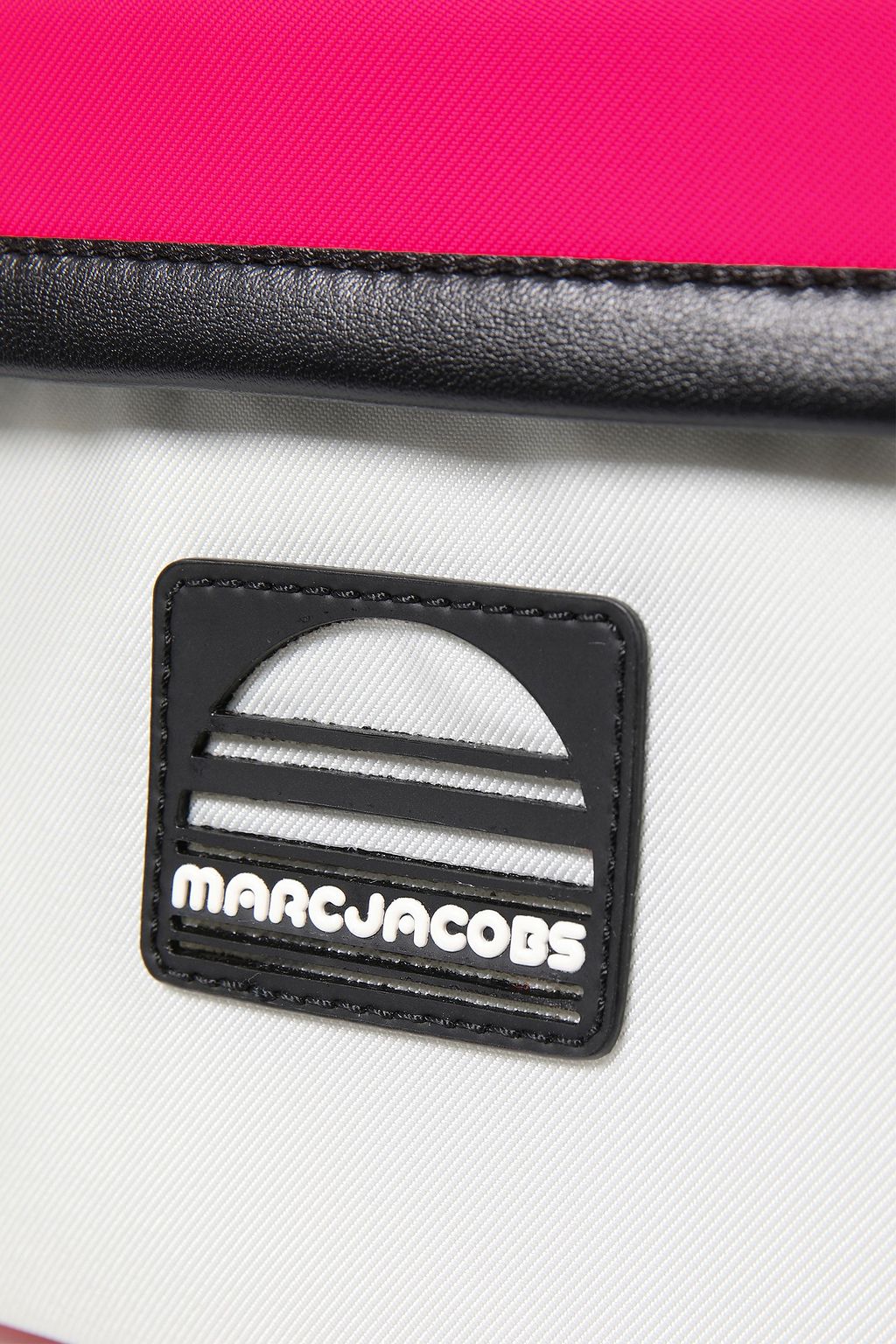 MARC JACOBS Color-block leather and twill belt bag