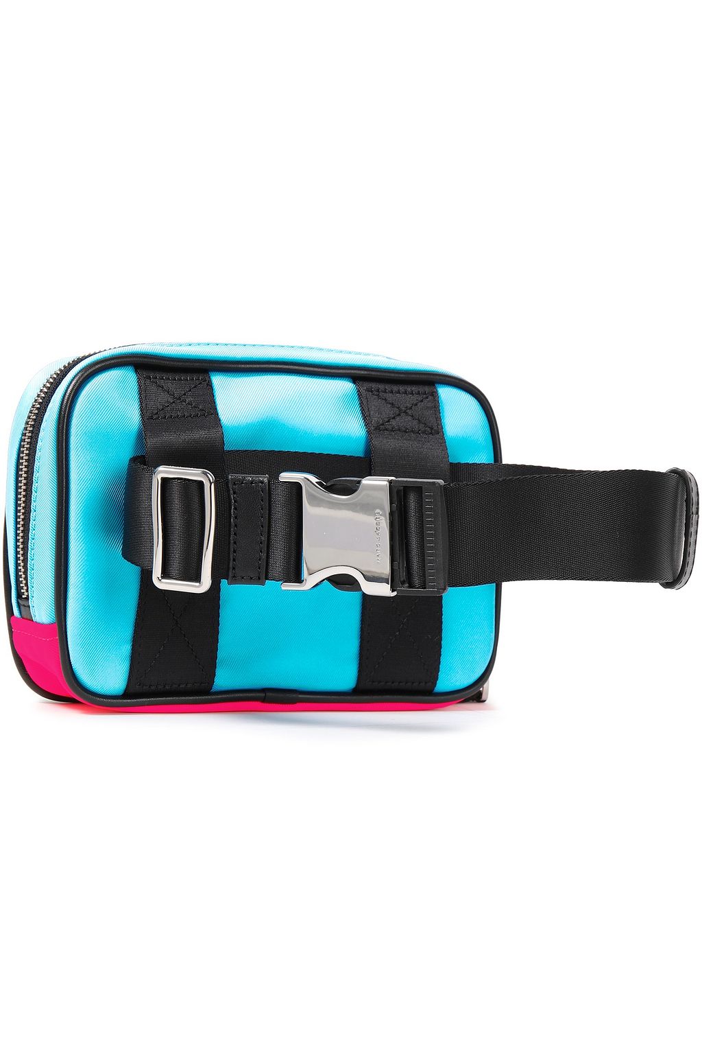 MARC JACOBS Color-block leather and twill belt bag