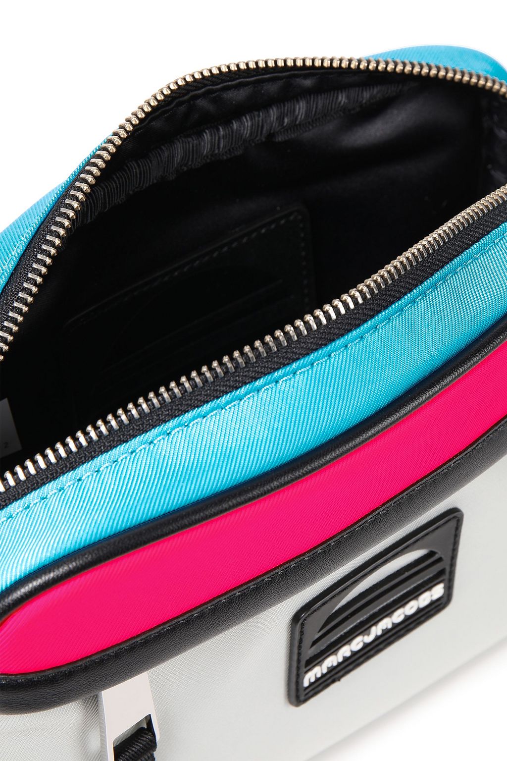 MARC JACOBS Color-block leather and twill belt bag