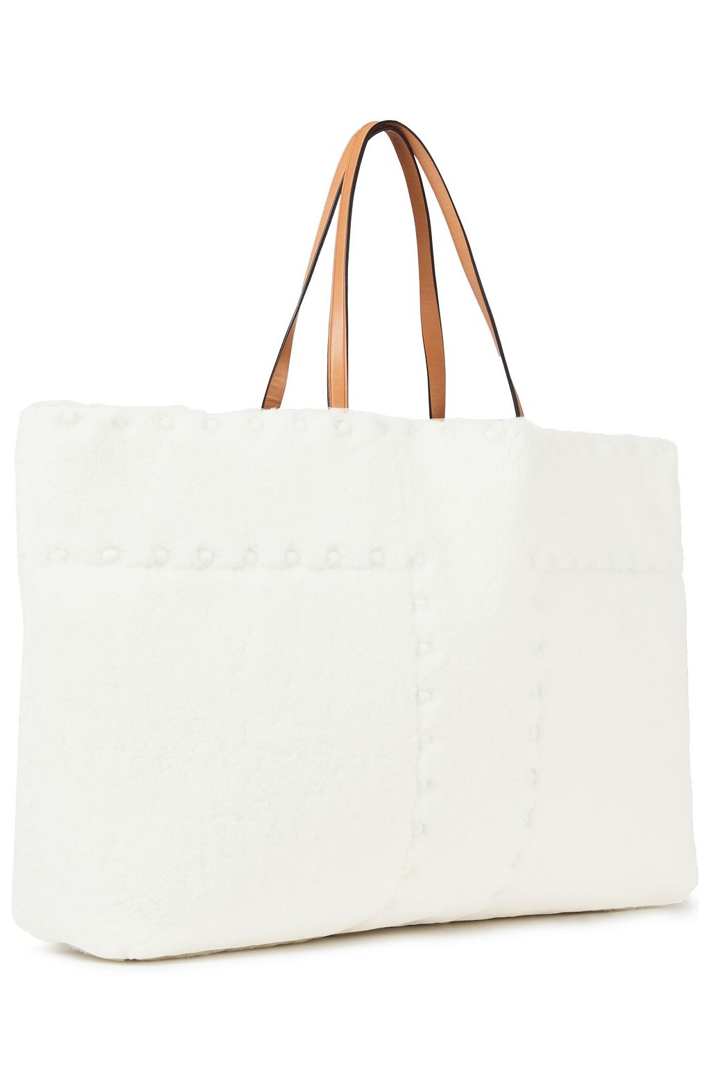 TORY BURCH Reversible studded shearling tote