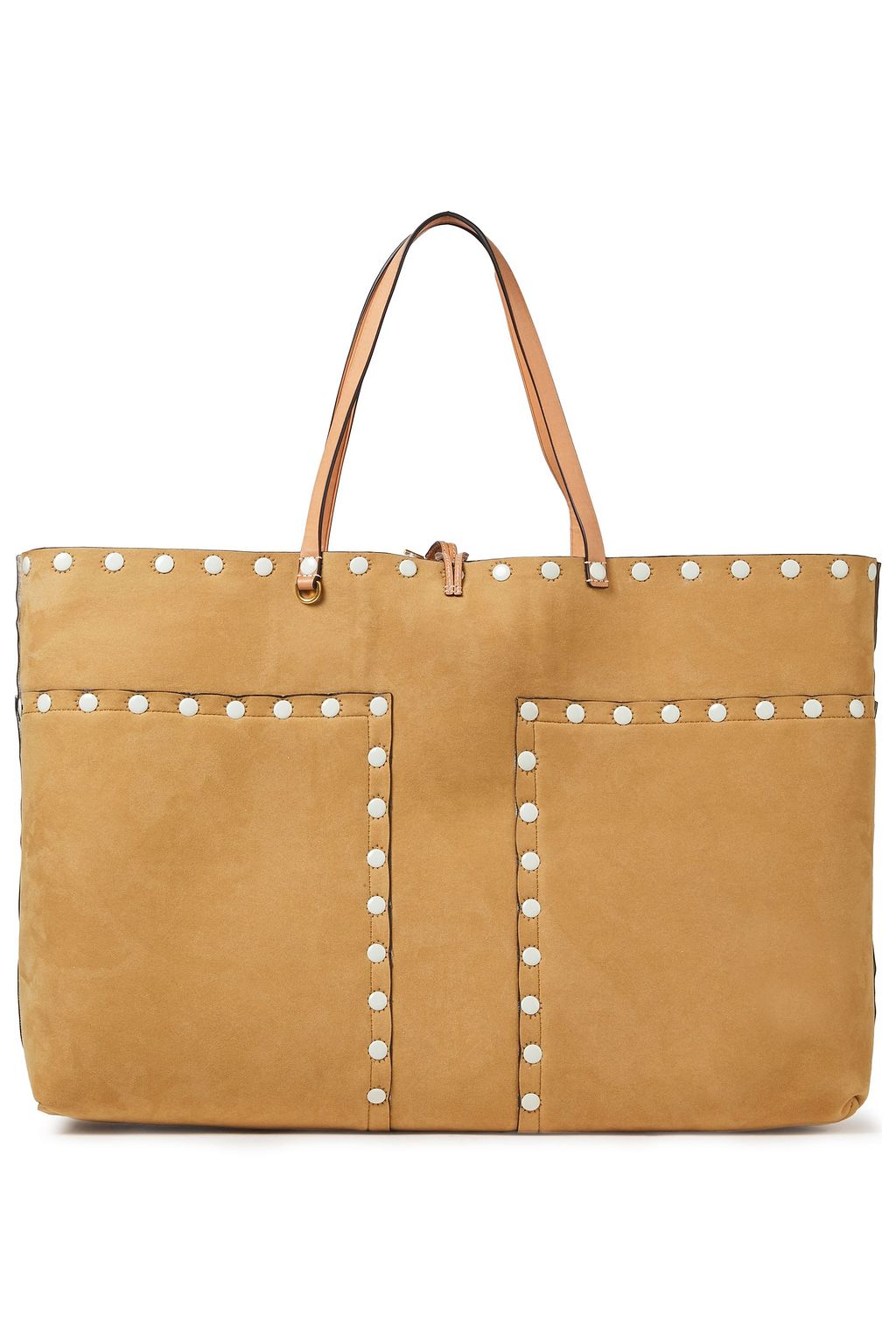 TORY BURCH Reversible studded shearling tote