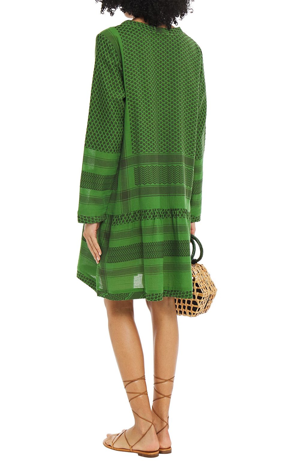 SUMMERY COPENHAGEN Cotton-jacquard mini dress