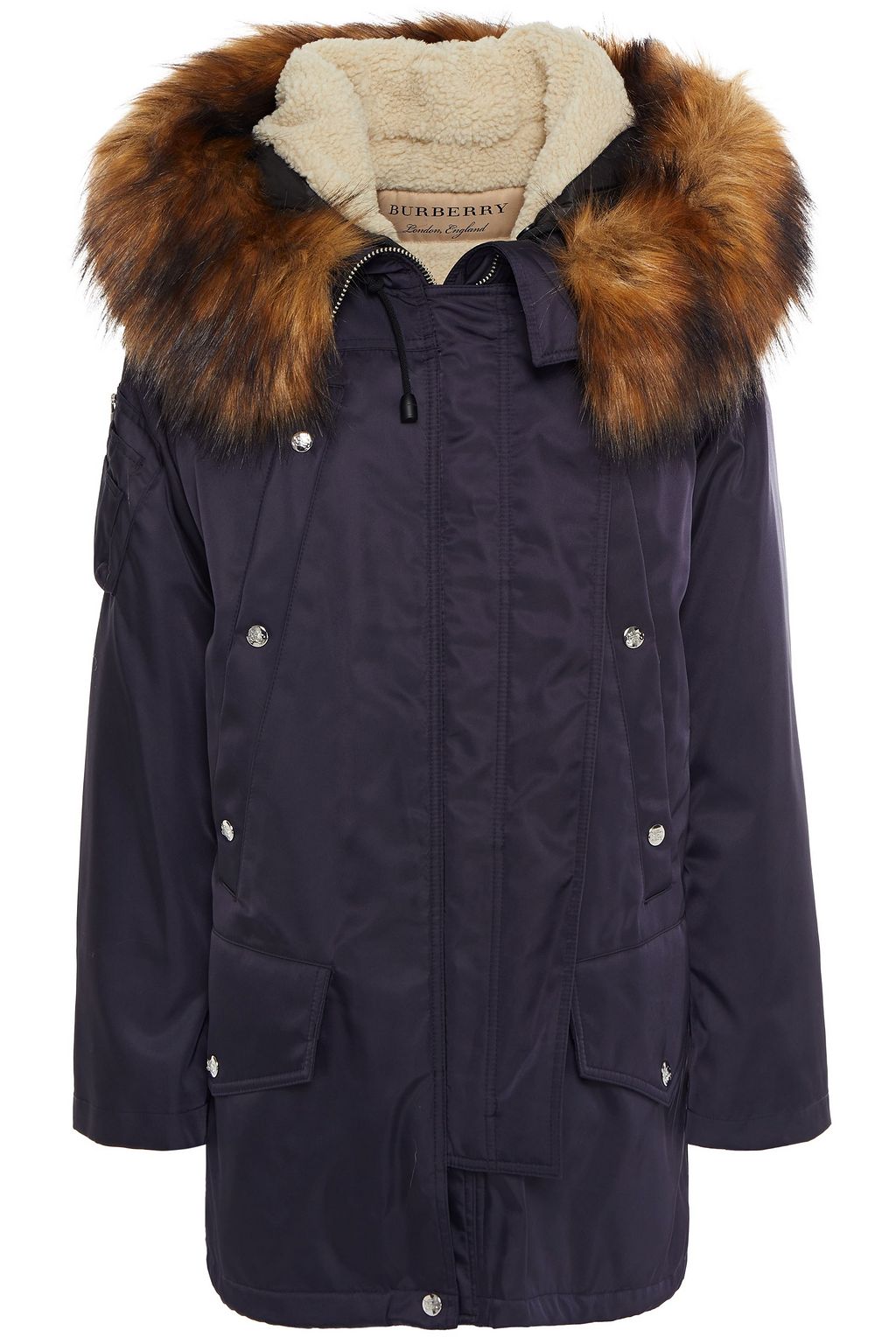 burberry faux fur coat