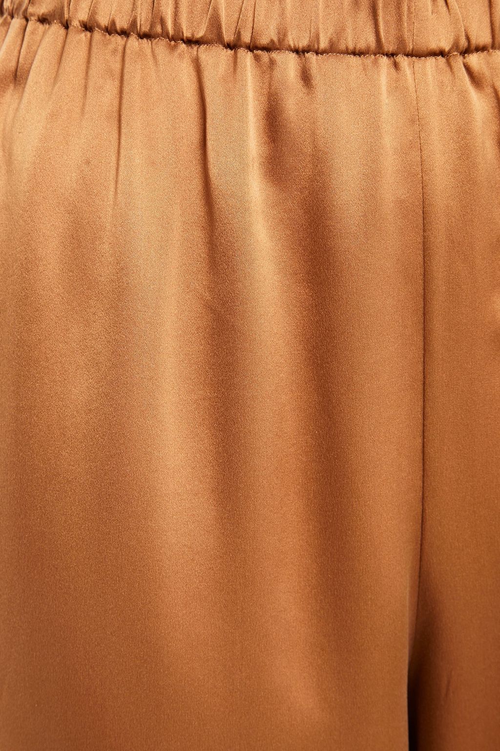 THEORY Gathered washed-silk culottes