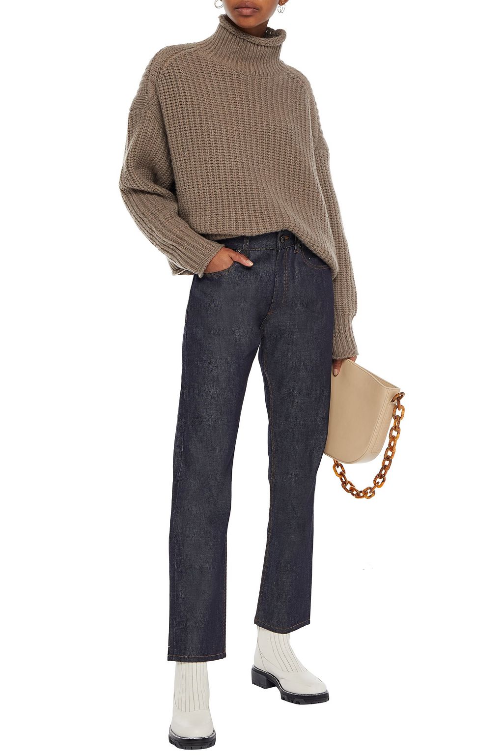 BURBERRY High-rise straight-leg jeans