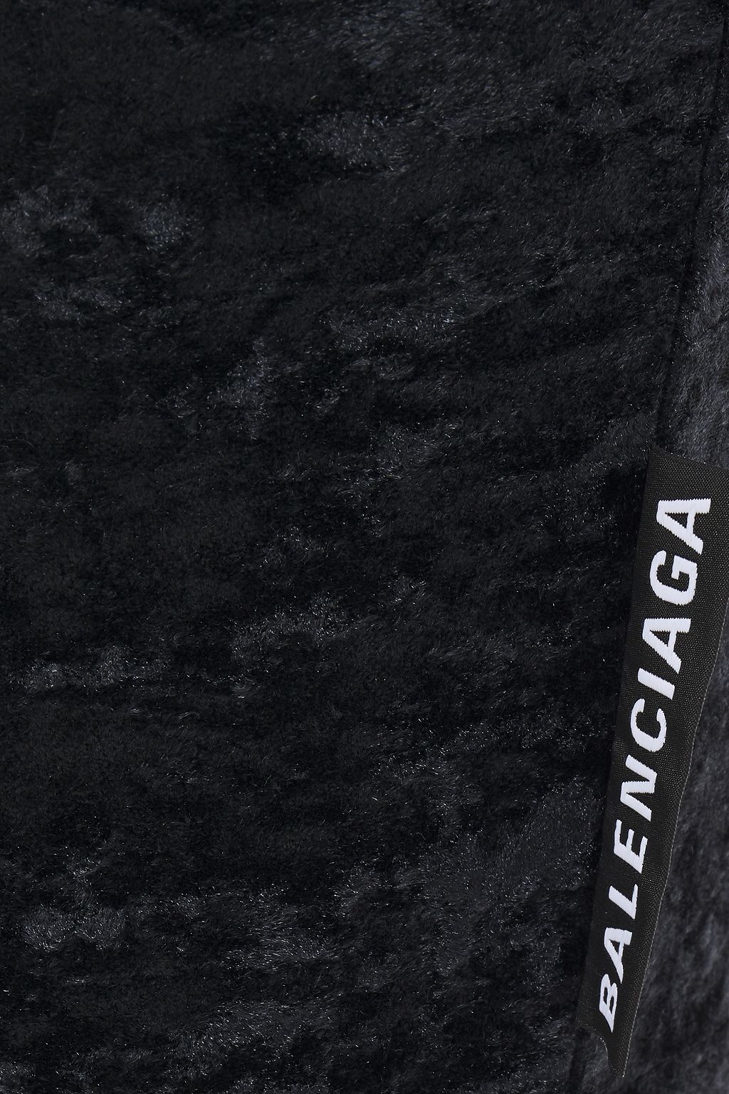 BALENCIAGA Off-the-shoulder stretch-velvet mini dress