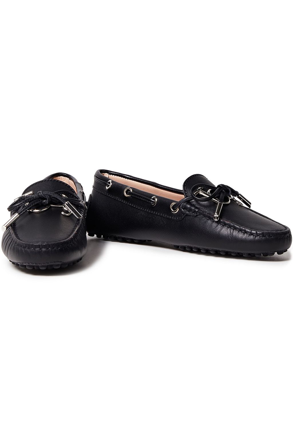 TOD'S Heaven Lacetto embellished leather loafers