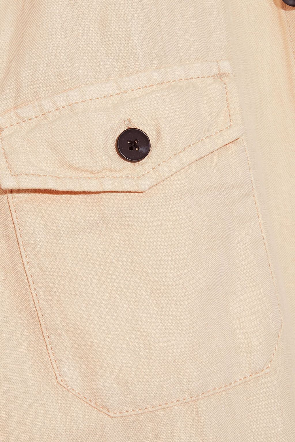 CURRENT/ELLIOTT The Kaya belted cotton and linen-blend twill playsuit