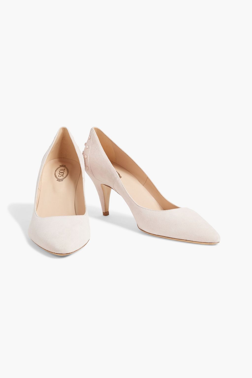 TOD'S Studded suede pumps