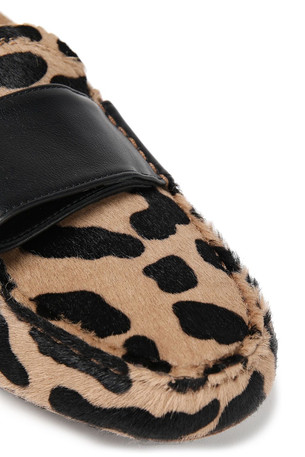 ALESSANDRO DELL'ACQUA X TOD'S Bow-embellished leopard-print calf hair loafers