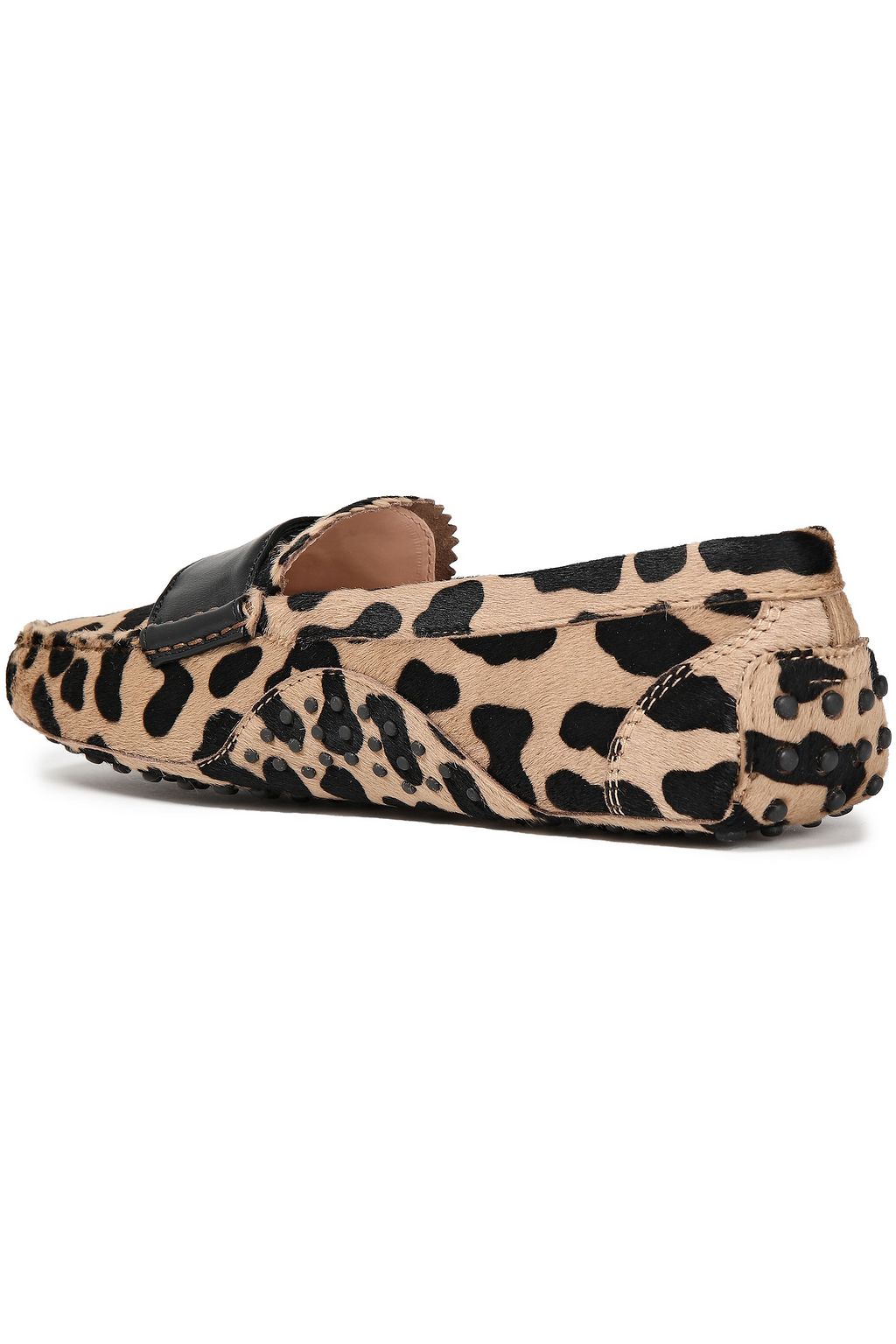ALESSANDRO DELL'ACQUA X TOD'S Bow-embellished leopard-print calf hair loafers