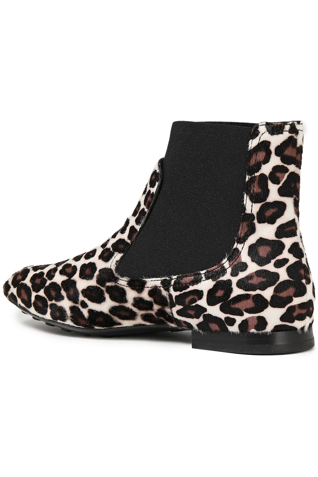 TOD'S Leopard-print calf hair ankle boots