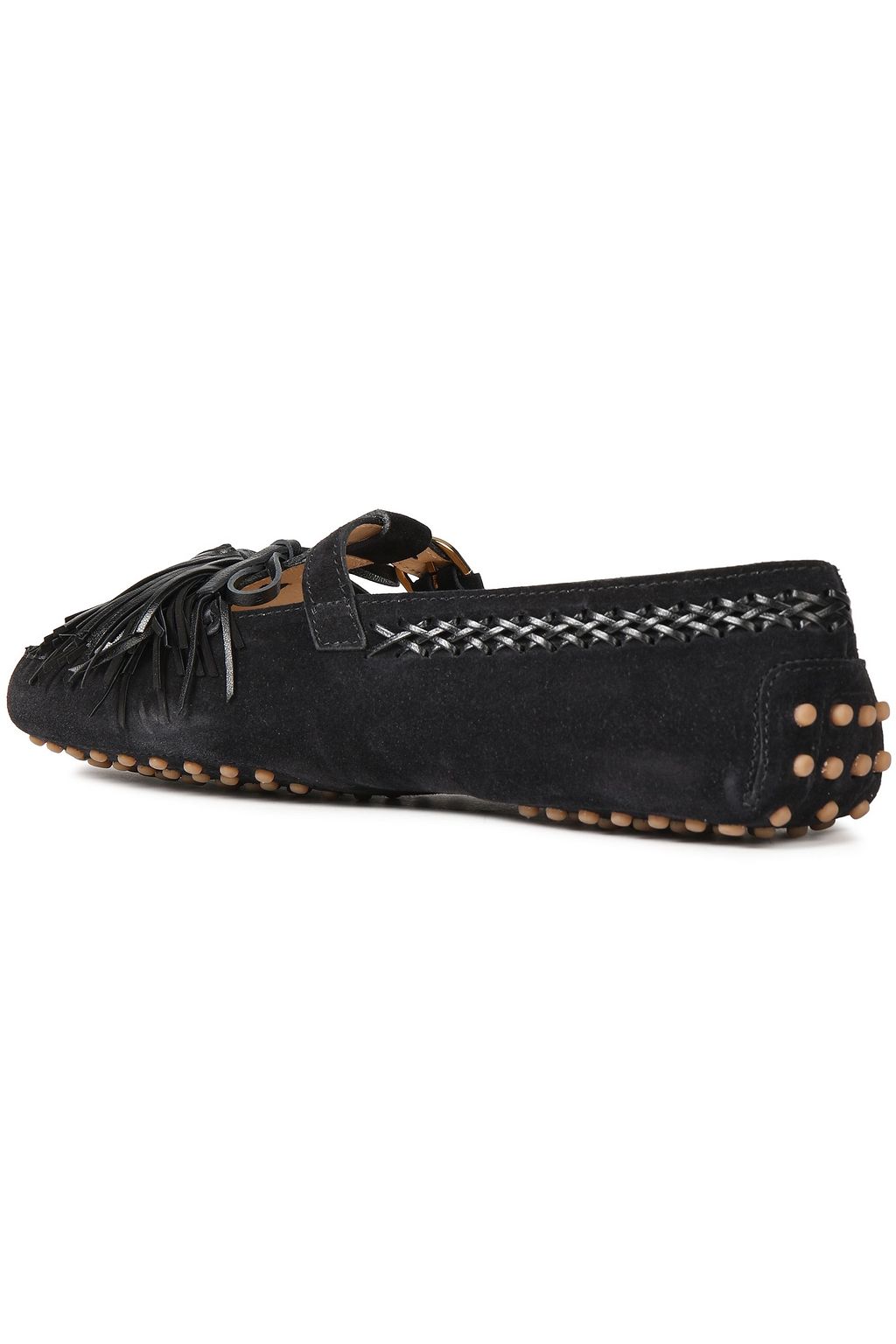 TOD'S Fringed suede loafers