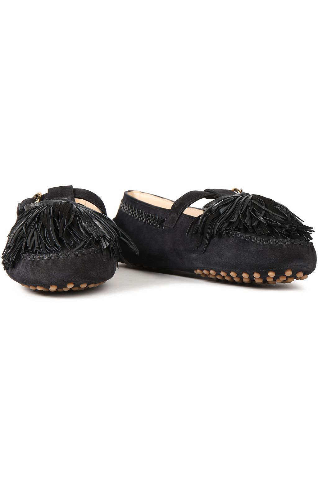TOD'S Fringed suede loafers