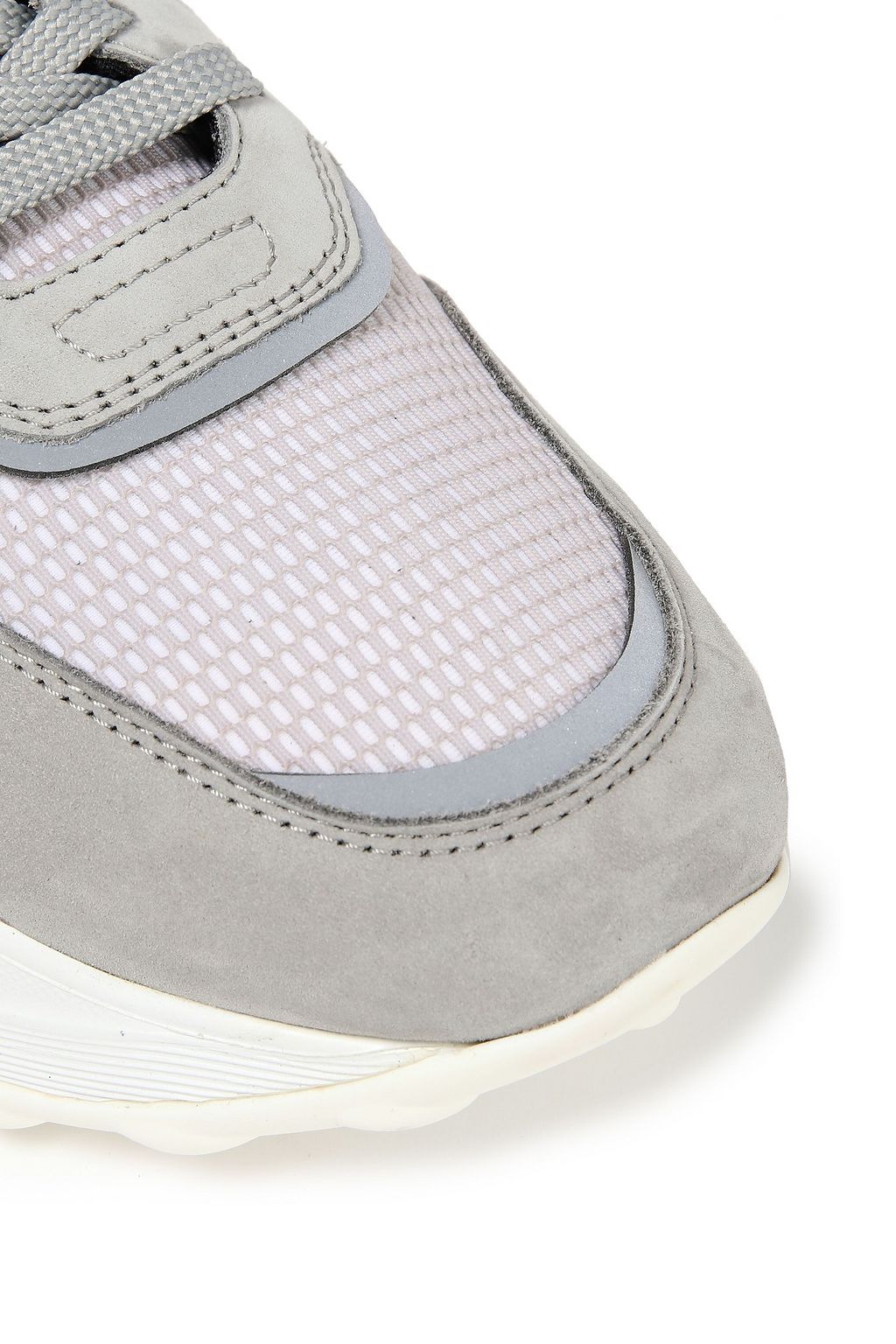 TOD'S Mesh-trimmed suede sneakers