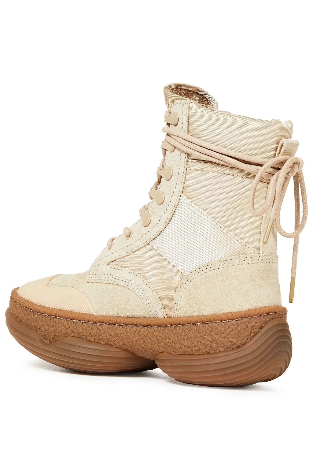 ALEXANDER WANG Suede and canvas snow boots