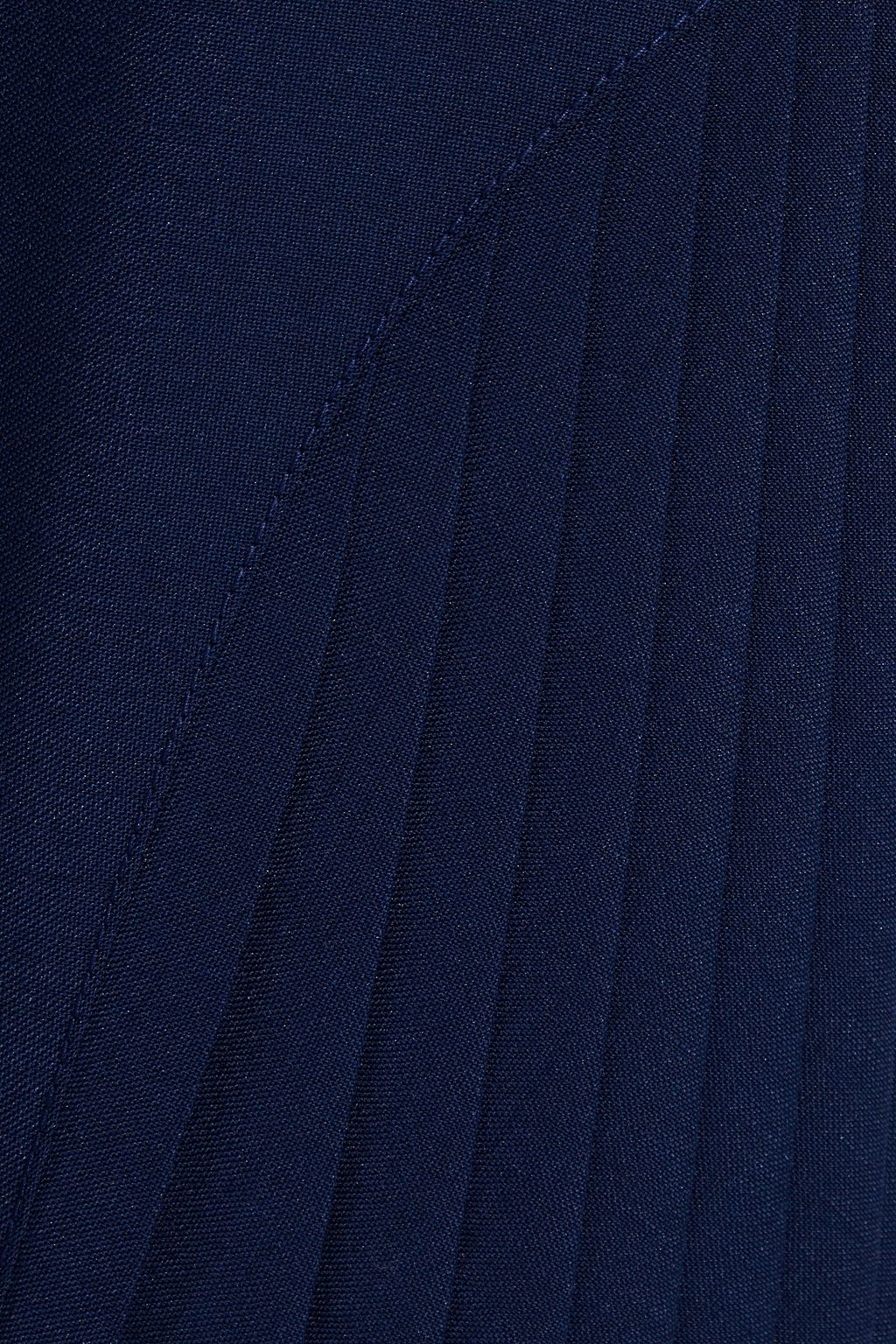 FENDI Pleated mohair and wool-blend midi dress