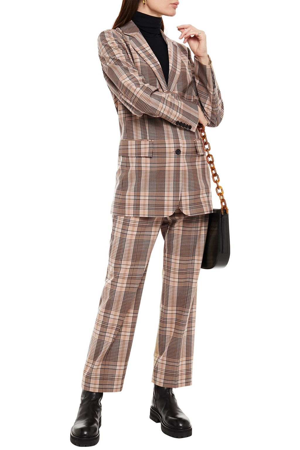 JOSEPH Mayfield-Madras checked woven blazer
