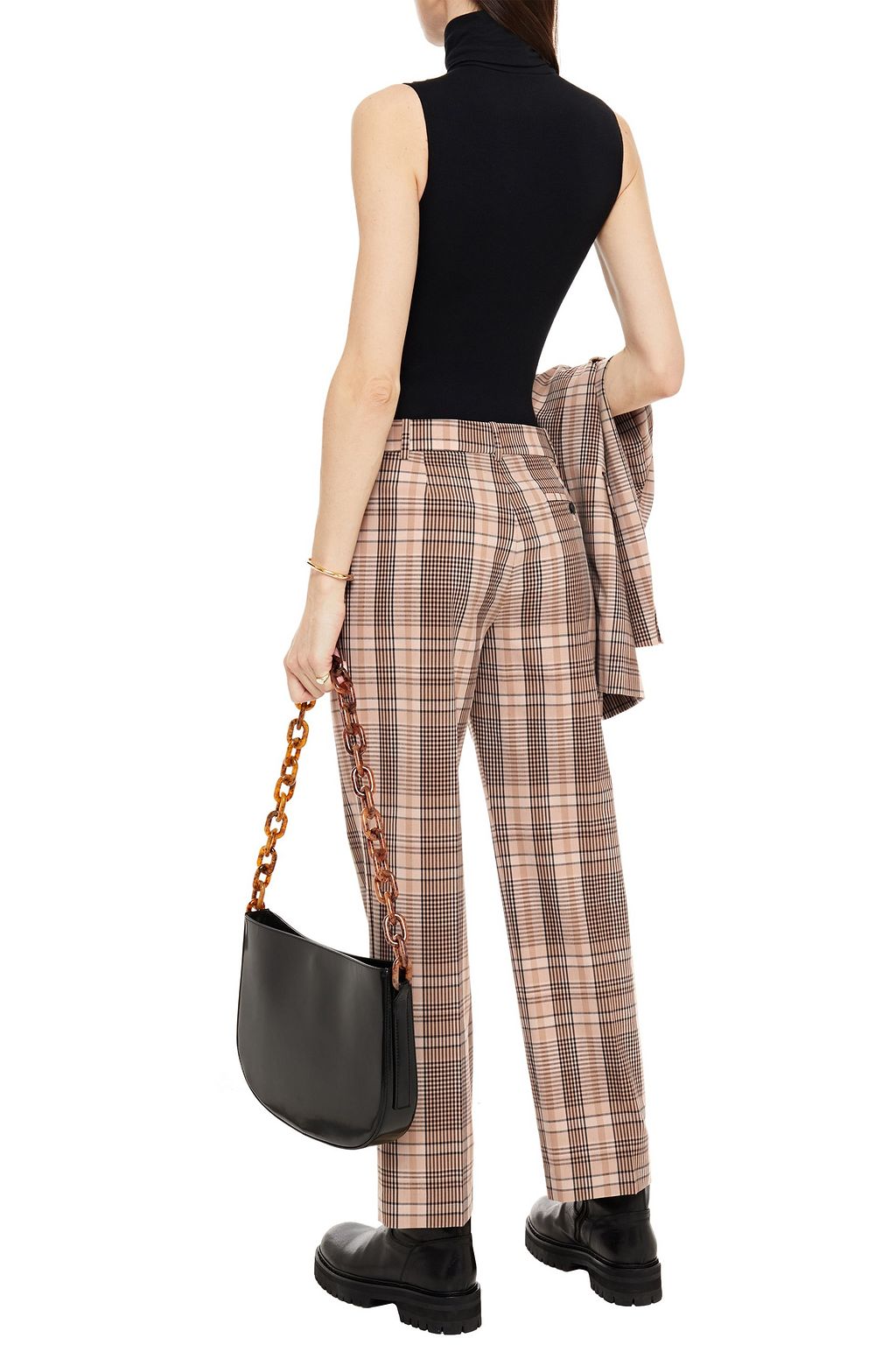 JOSEPH Mayfield-Madras checked woven straight-leg pants