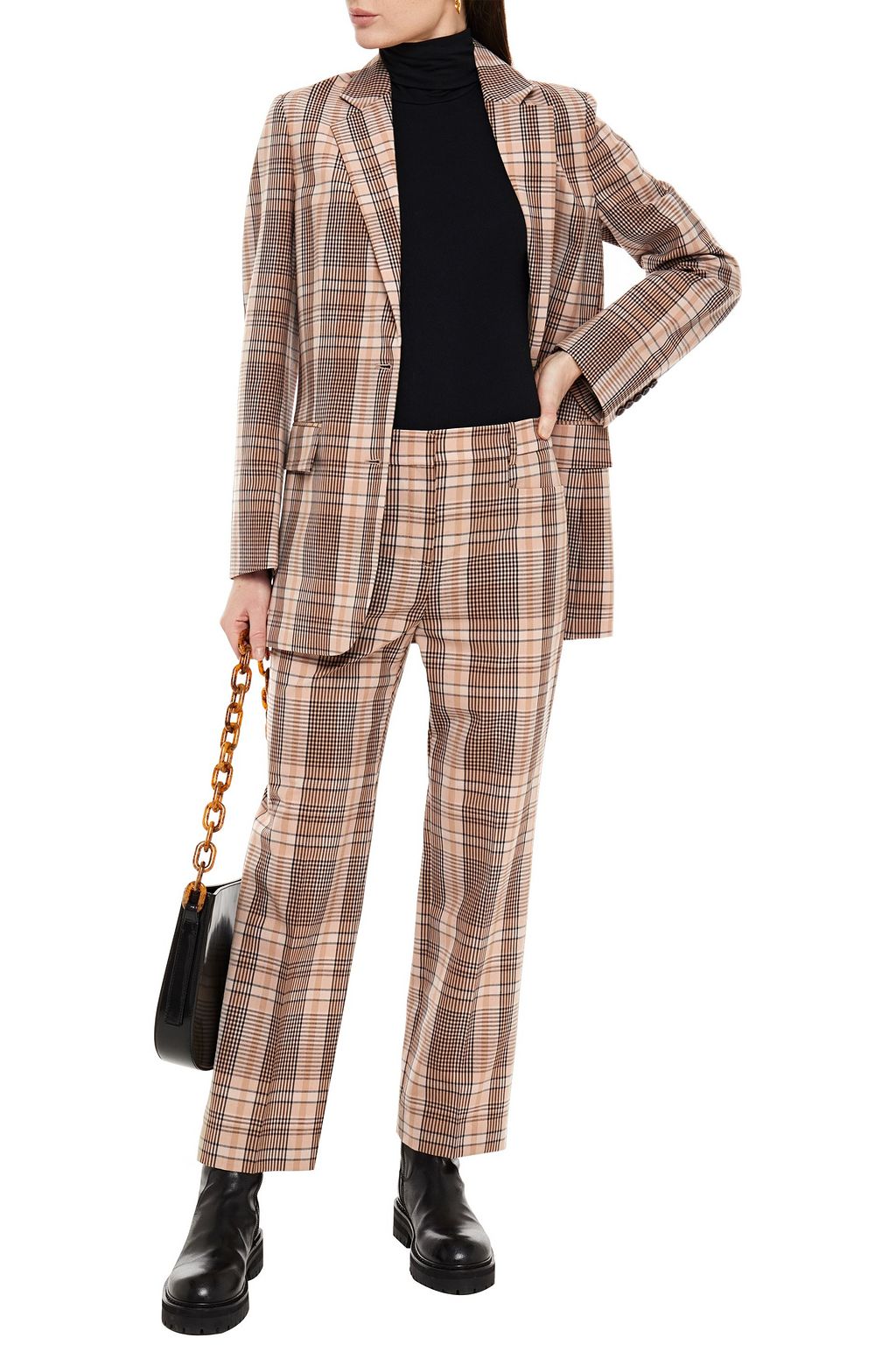 JOSEPH Mayfield-Madras checked woven straight-leg pants
